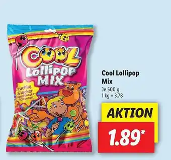 Lidl Cool Lollipop Mix 500g Angebot