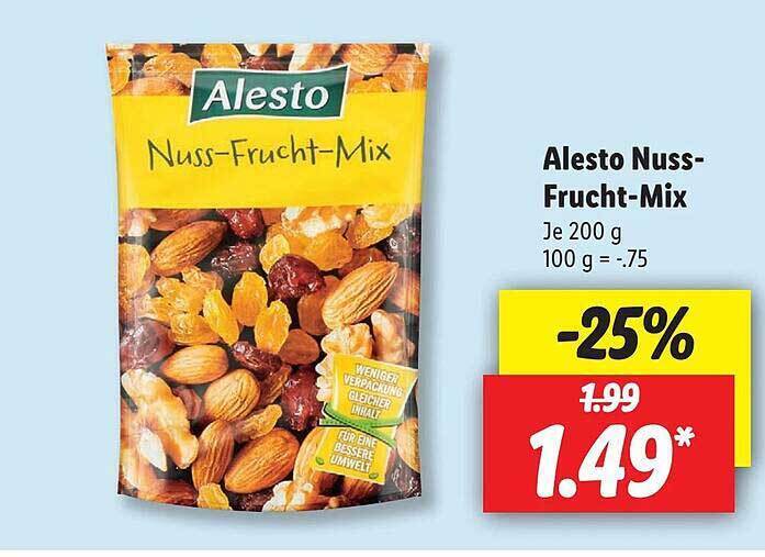 Alesto Nuts Frucht Mix 200g Angebot bei Lidl