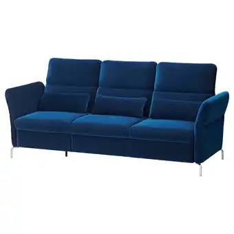 IKEA Fammarp 3er-sofa m elektrischem ruhesessel, metall/djuparp dunkel grünblau Angebot