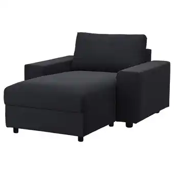 IKEA Vimle récamiere, mit breiten armlehnen/saxemara schwarzblau Angebot