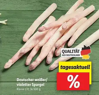 Lidl Deutscher Weißer- Violetter Spargel Angebot