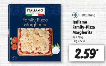 Lidl Italiamo Family Pizza Margherita 470g Angebot