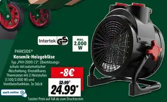 Lidl PARKSIDE Keramik-Heizgebläse PKH 2000 C2 Angebot