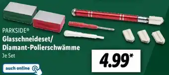 Lidl PARKSIDE Glasschneideset/ Diamant-Polierschwämme Angebot