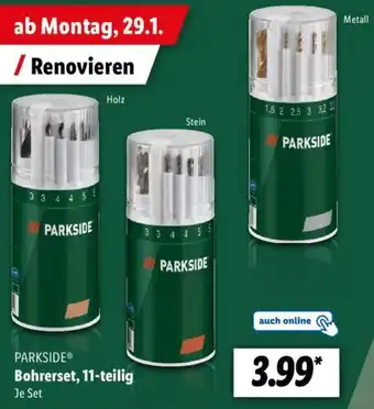 Lidl PARKSIDE Bohrerset, 11-teilig Angebot