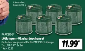 Lidl PARKSIDE Lötlampen/Gaskartuschenset Angebot