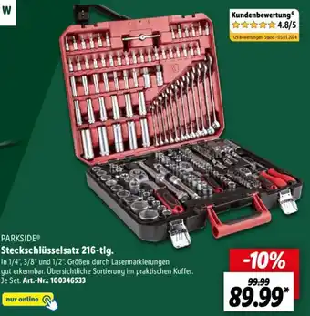 Lidl PARKSIDE Steckschlüsselsatz 216-tlg. Angebot