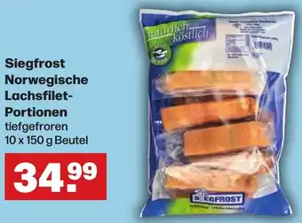 Handelshof Siegfrost Norwegische Lachsfilet Portionen 10 x 150 g Beutel Angebot