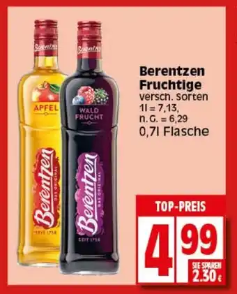 Elli Markt Berentzen Fruchtige versch. Sorten 700ml Angebot