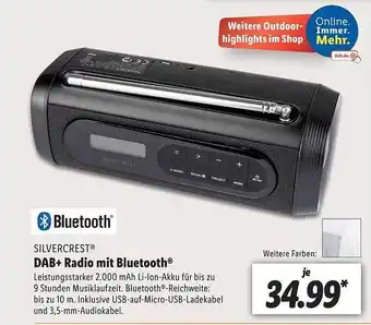 Lidl Silcercrest Dab+ Radio Mit Bluetooth Angebot