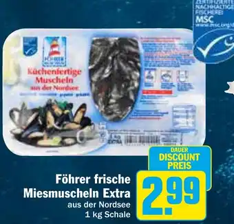 Hit Föhrer frische Miesmuscheln Extra 1 kg Schale Angebot