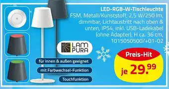 ROLLER LAM PURA LED-RGB-W-Tischleuchte Angebot