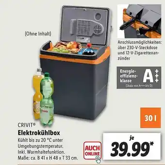 Lidl Crivit Elektrokühlbox Angebot