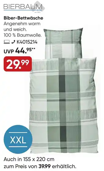 Galeria BIERBAUM Biber-Bettwäsche Angebot