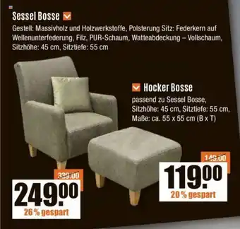 V Baumarkt Sessel Bosse Angebot