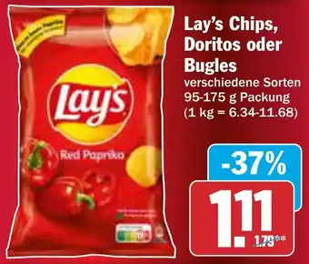 AEZ Lay's Chips, Doritos oder Bugles 95-175 g Packung Angebot