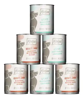 Dehner Mjamjam nassfutter für hunde leckere mahlzeiten monopaket i, adult, 6 x 800 g Angebot