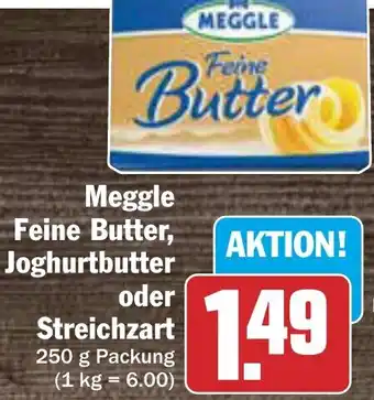 AEZ Meggle Feine Butter, Joghurtbutter oder Streichzart 250 g Packung Angebot