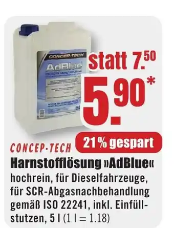 B1 Discount Baumarkt CONCEP-TECH Harnstofflösung »AdBlue« 5L Angebot