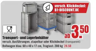 B1 Discount Baumarkt Transport- und Lagerbehälter Angebot