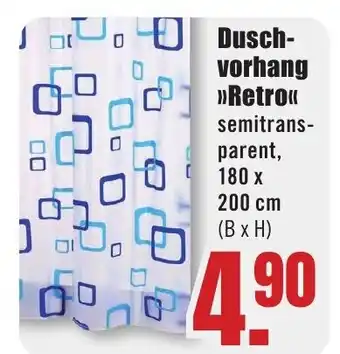 B1 Discount Baumarkt Duschvorhang "Retro" 180 x 200 cm (B x H) Angebot