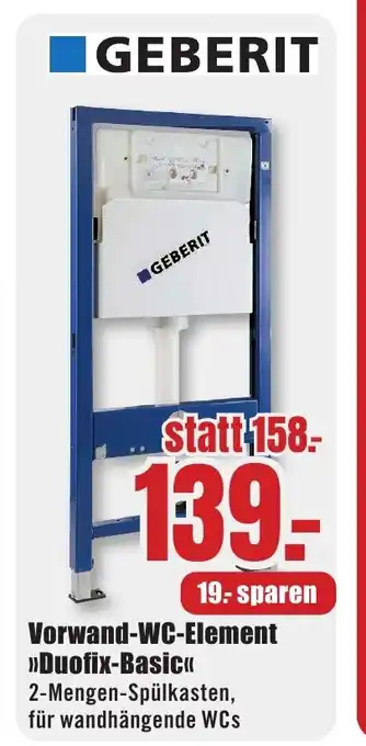 B1 Discount Baumarkt GEBERIT Vorwand-WC-Element "Duofix-Basic" Angebot