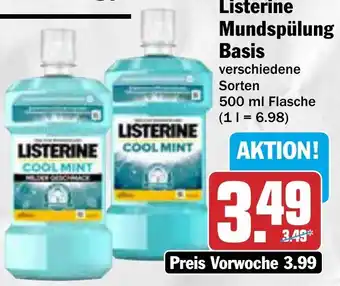 AEZ Listerine Mundspülung Basis 500 ml Flasche Angebot