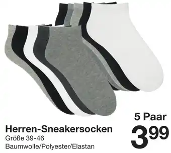 Zeeman Herren-Sneakersocken 5 Paar Angebot