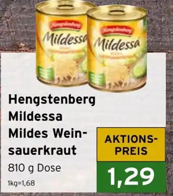 CAP Markt Hengstenberg Mildessa Mildes Weinsauerkraut 810 g Dose Angebot