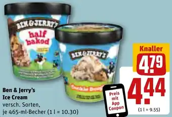 REWE Ben & Jerry's Ice Cream 465 ml Becher Angebot