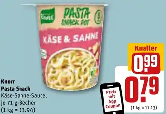 REWE Knorr Pasta Snack 71 g Becher Angebot