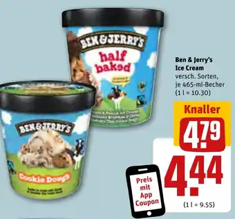 REWE Ben & Jerry's Ice Cream 465 ml Becher Angebot