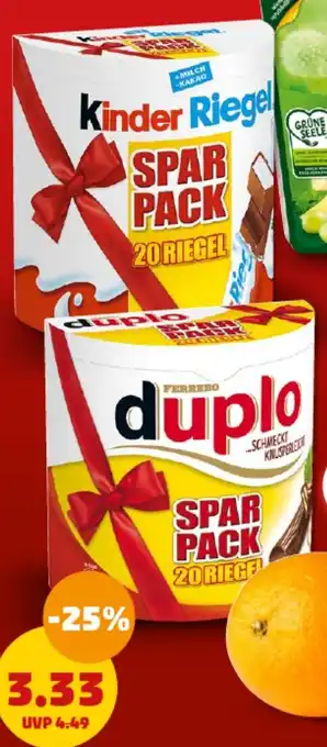 PENNY FERRERO Kinder Riegel 20 x 21 g oder Duplo 20x18,2 g Packung Angebot