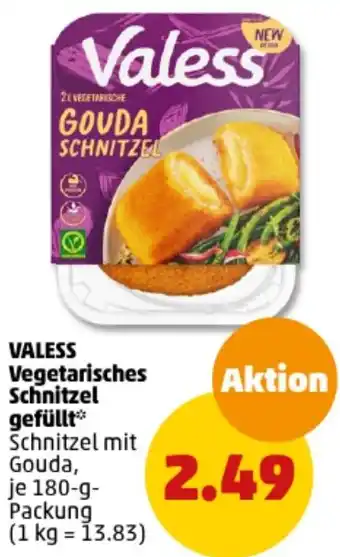 PENNY VALESS Vegetarisches Schnitzel gefüllt 180 g Packung Angebot