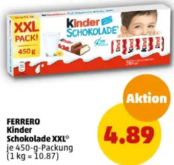 PENNY FERRERO Kinder Schokolade XXL 450 g Packung Angebot