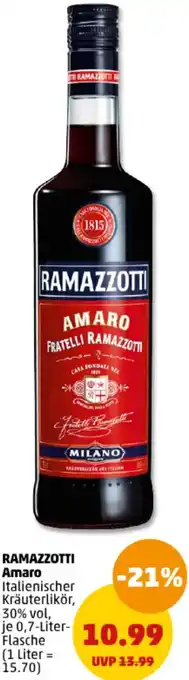 PENNY RAMAZZOTTI Amaro 0,7 Liter Flasche Angebot