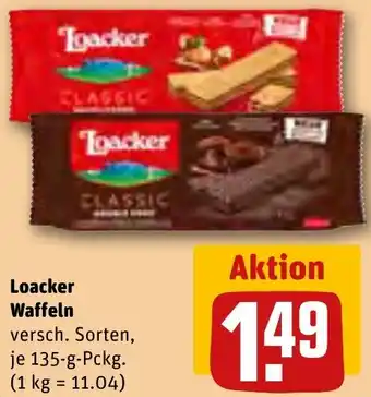 REWE Loacker Waffeln 135 g Pckg. Angebot