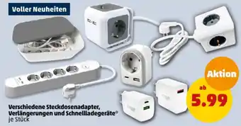 PENNY Verschiedene Steckdosenadapter, Verlängerungen und Schnellladegeräte Angebot