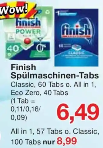 Jawoll Finish Spülmaschinen-Tabs 60/40 Tabs Angebot