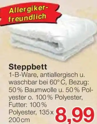 Jawoll Steppbett Angebot