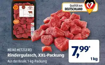 Aldi Süd Meine Metzgerei Rindergulasch, XXL-packung 1kg Angebot