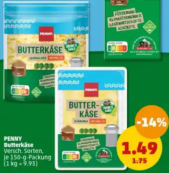 PENNY PENNY Butterkäse 150 g Packung Angebot