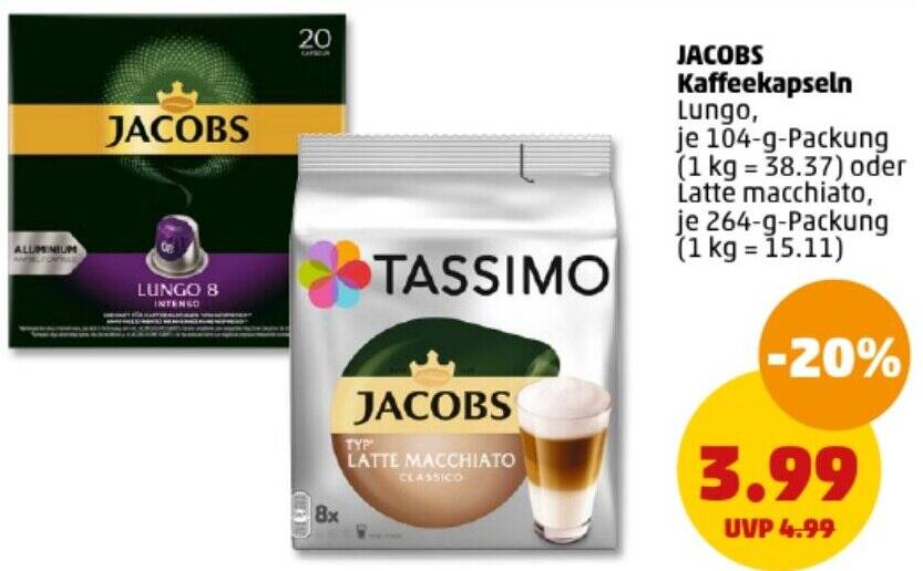 Wunderschne Jacobs Kaffeekapseln Angebot Ebenbild