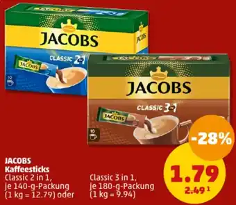 PENNY JACOBS Kaffeesticks 140/180 g Packung Angebot