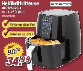 Poco Emerio Heißluftfritteuse AF-125323.1 Angebot