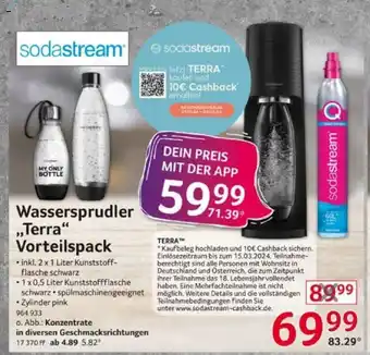 Selgros sodastream Wassersprudler ,,Terra" Vorteilspack Angebot