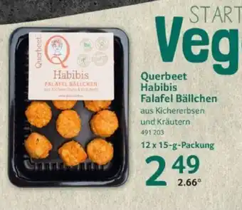 Selgros Querbeet Habibis Falafel Bällchen aus Kichererbsen und Kräutern 12 x 15-g-Packung Angebot