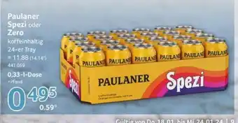 Selgros Paulaner Spezi oder Zero koffeinhaltig 330ml Angebot