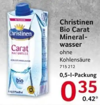 Selgros Christinen Bio Carat Mineralwasser 500ml Angebot