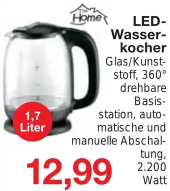 Wiglo Wunderland Tim Home LED Wasserkocher 1,7 Liter Angebot